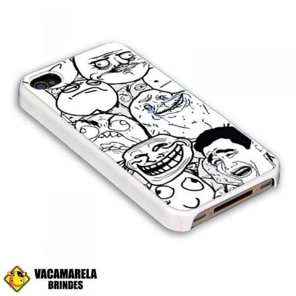 Case iPhone Branco dos Memes (plástico)