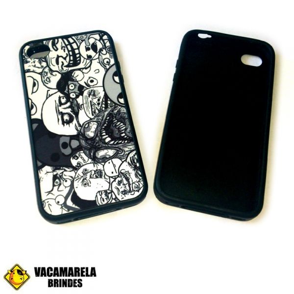 Case iPhone Preto dos Memes (borracha)